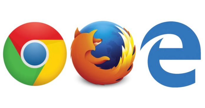 Microsoft Edge, Mozilla Firefox, Google Chrome